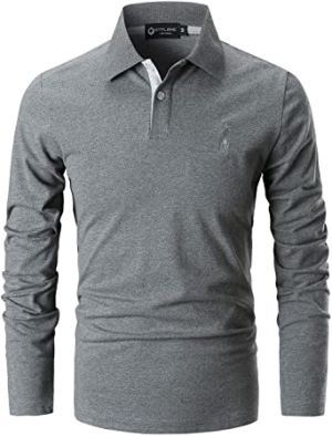 Grey Long Sleeve Polo, sample style