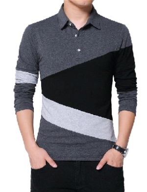 Diagonal Panel Polo, sample style