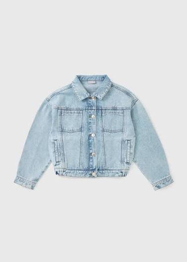 Cropped Light Wash Jacket