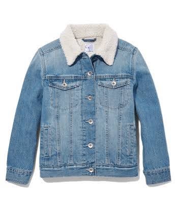 Borg Collar Denim Jacket