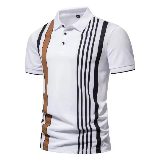 Striped Panel Polo